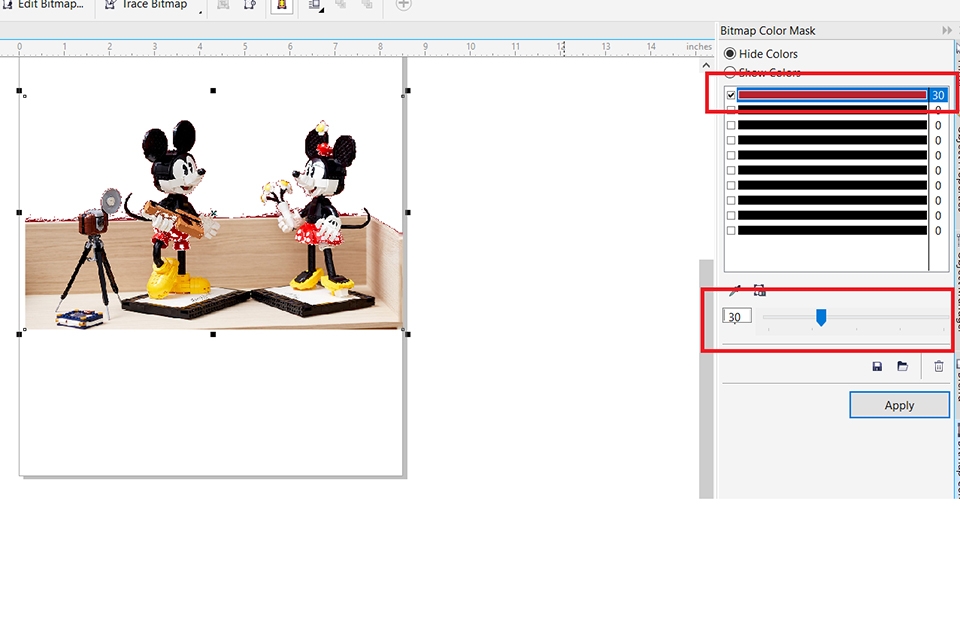 Màu sắc chọn đã bị ẩn đi