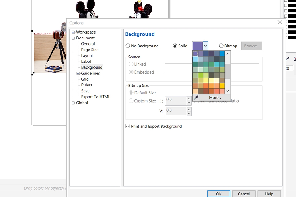 Chọn màu sắc mà bạn muốn đổi cho hình đã chọn