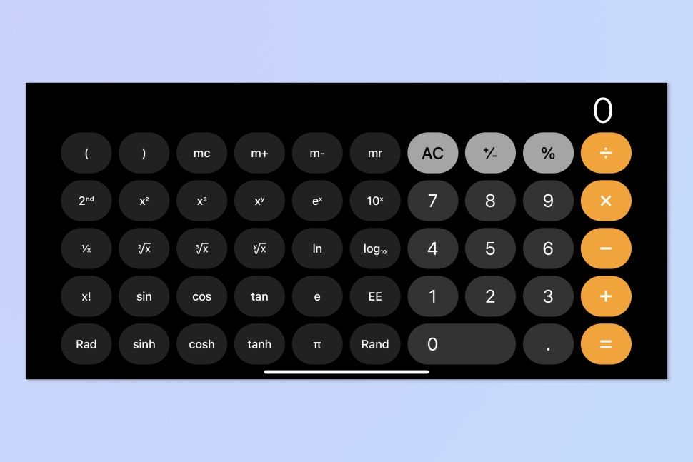 Một số tính năng trên ứng dụng máy tính của iPhone 4