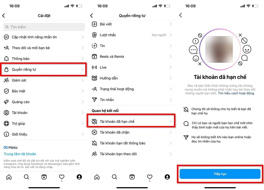 Cách hạn chế tài khoản trên Instagram 2