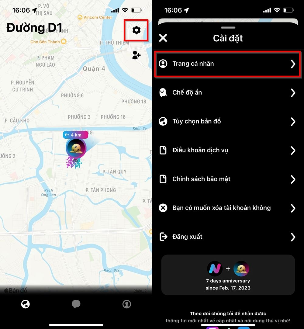 Cách thay đổi thông tin cá nhân trên ứng dụng Now 1