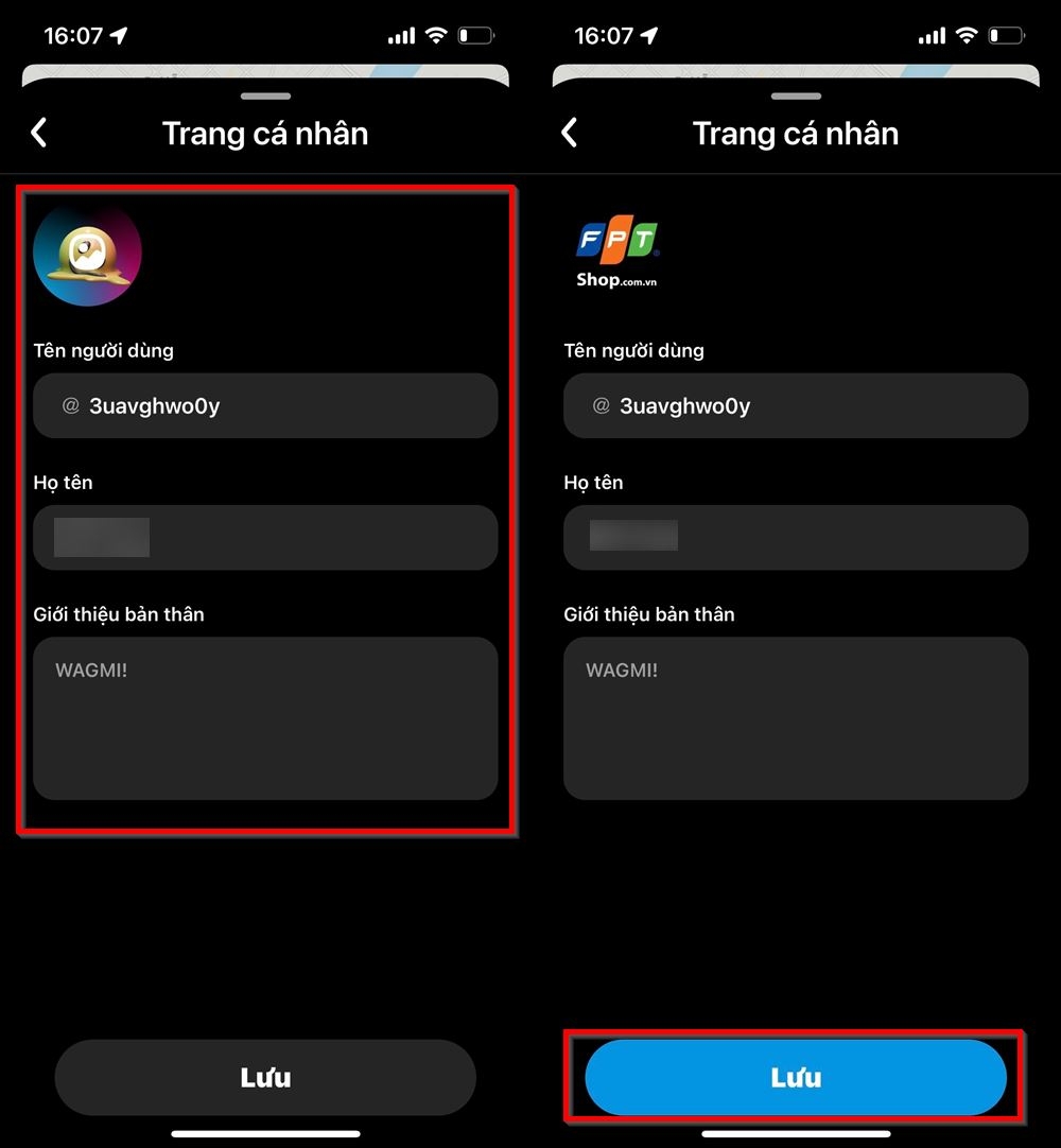 Cách thay đổi thông tin cá nhân trên ứng dụng Now 2