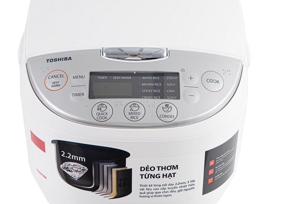Nồi cơm điện tử Toshiba 1.8 lít RC-18DH2PV(W) - hình 4