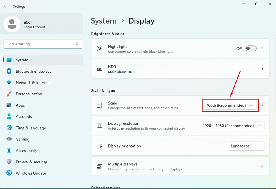 Đổi kích thước phông chữ trong Windows 11 - Ảnh 07
