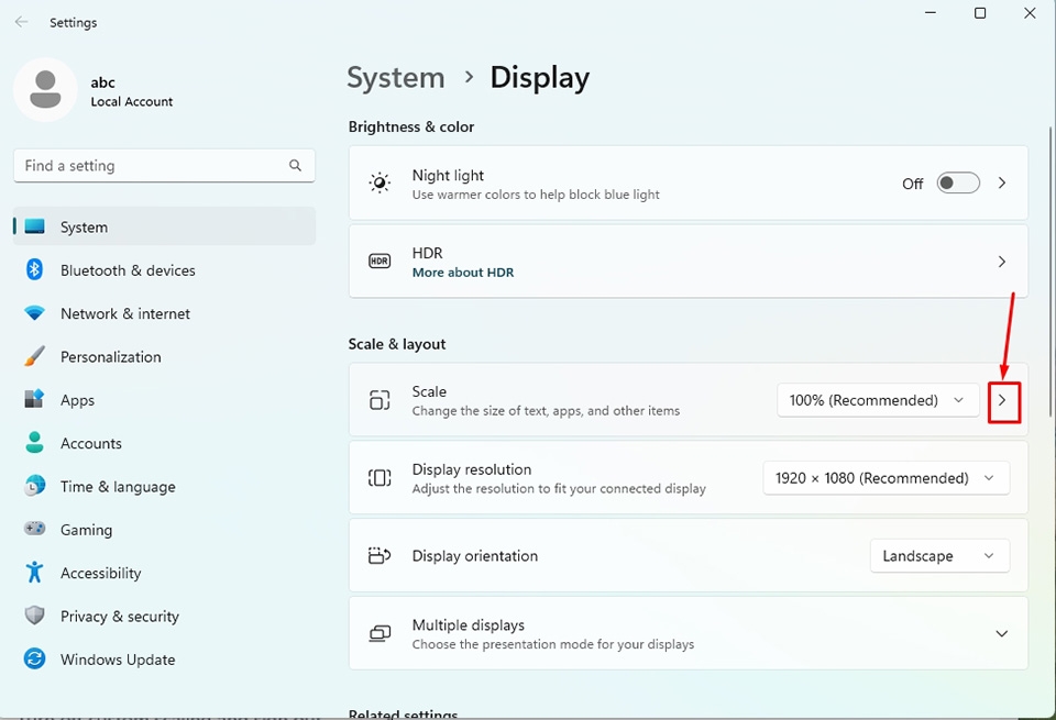 Đổi kích thước phông chữ trong Windows 11 - Ảnh 08