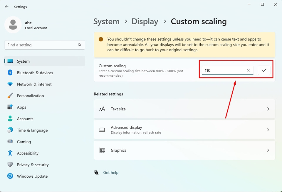 Đổi kích thước phông chữ trong Windows 11 - Ảnh 09