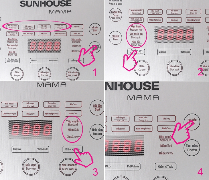 cách sử dụng nồi cơm điện cao tần Sunhouse Mama SHD8955