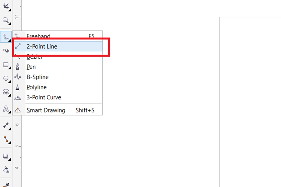 Chọn 2 – point line để vẽ mũi tên dạng đường thẳng
