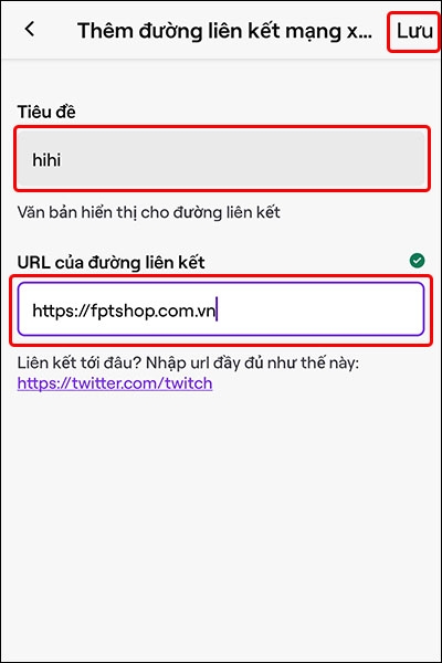 Hướng dẫn thêm đường liên kết mạng xã hội trên ứng dụng Twitch