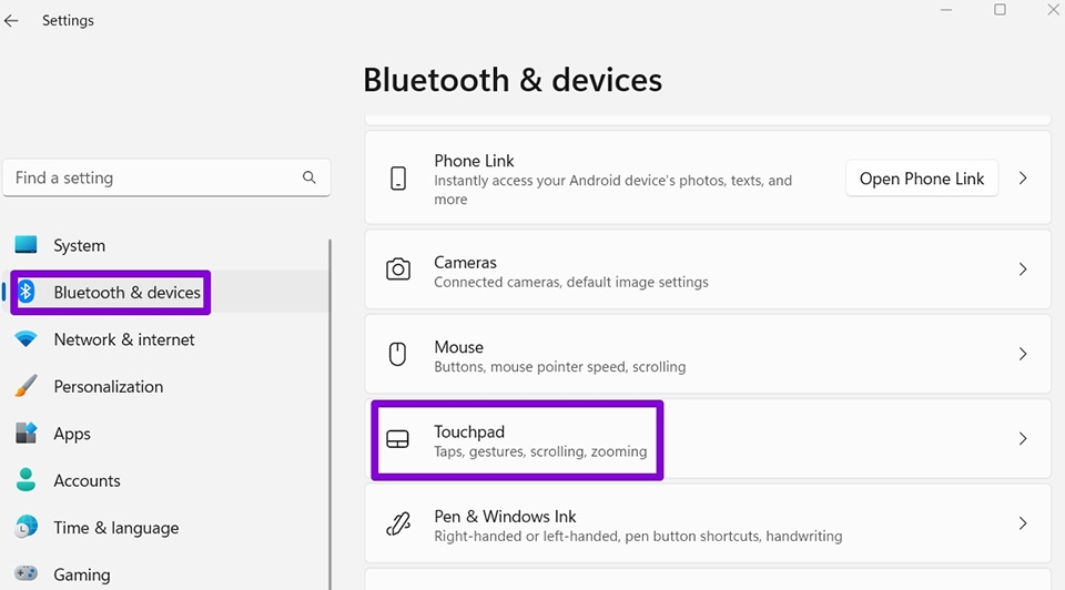 Tắt Touchpad của máy tính Windows 11 - Ảnh 04