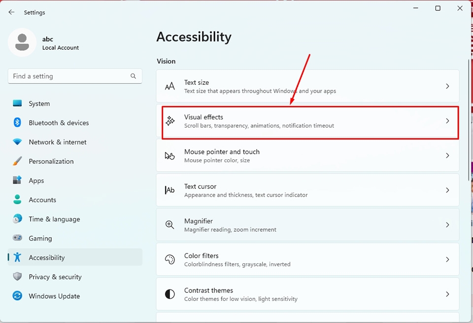 Cách tắt hiệu ứng trong suốt trên Windows 11 - Ảnh 08