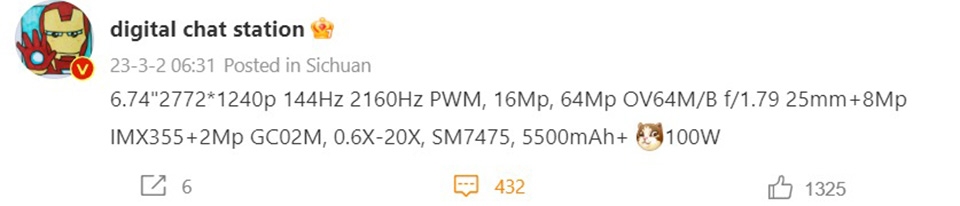 Cấu hình Realme GT Neo 5 SE