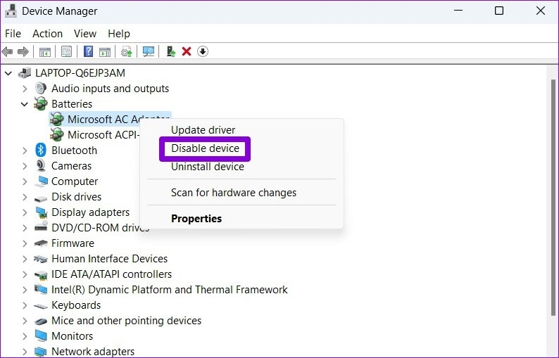Sửa lỗi Windows 11 hiển thị phần trăm pin máy tính xách tay sai (11)