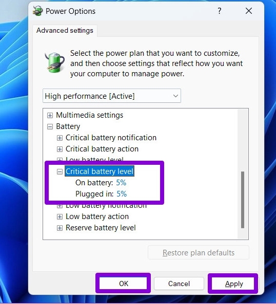Sửa lỗi Windows 11 hiển thị phần trăm pin máy tính xách tay sai (6)