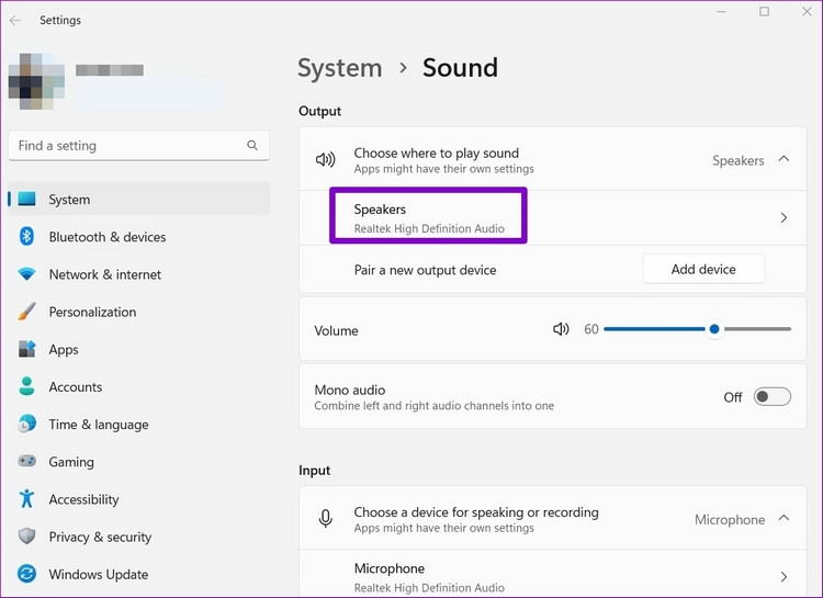 Mách bạn cách sửa lỗi  âm lượng tự động tăng hoặc giảm trong Windows 11 (9)