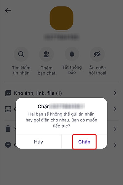 Hướng dẫn cách chặn liên hệ Mocha