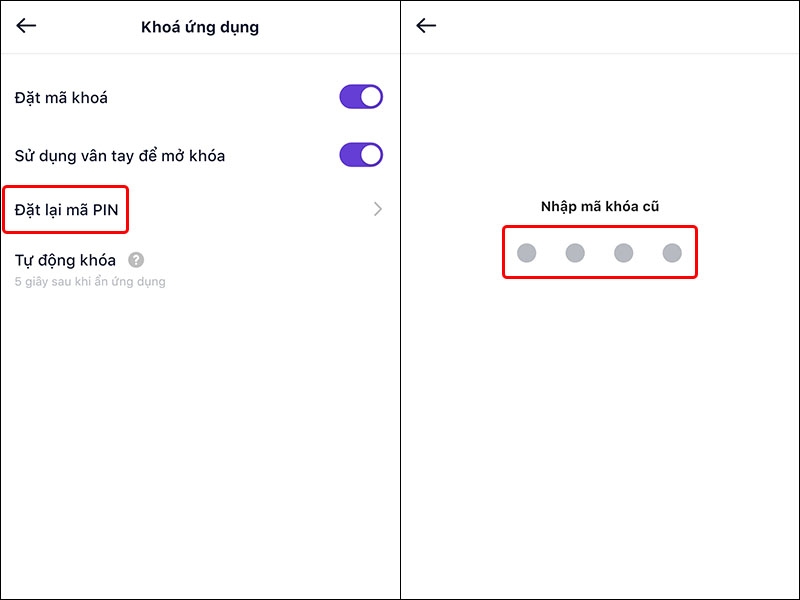 Cách đặt mã khóa ứng dụng Mocha trên điện thoại