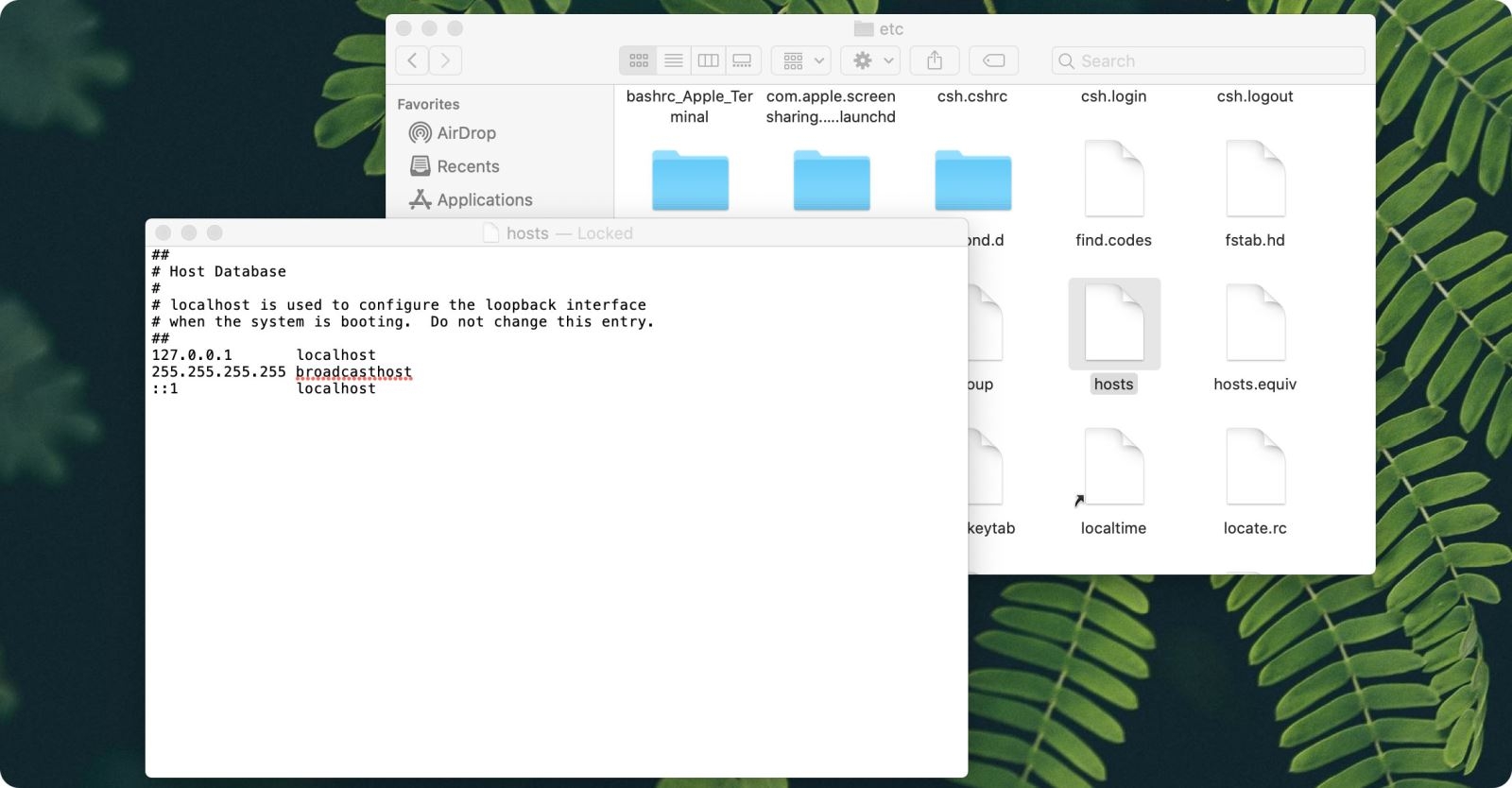 Chỉnh sửa file host trên Mac