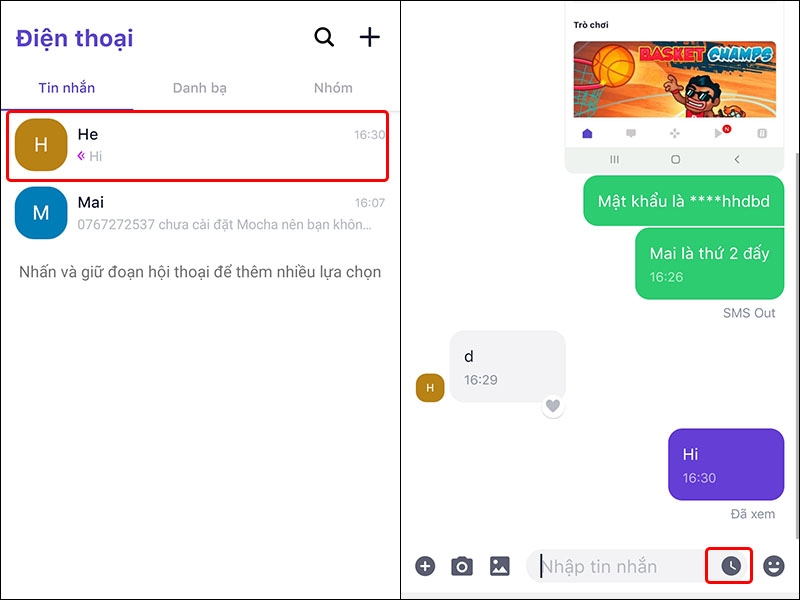 Cách gửi tin nhắn tự hủy trên ứng dụng Mocha
