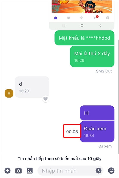 Cách gửi tin nhắn tự hủy trên ứng dụng Mocha