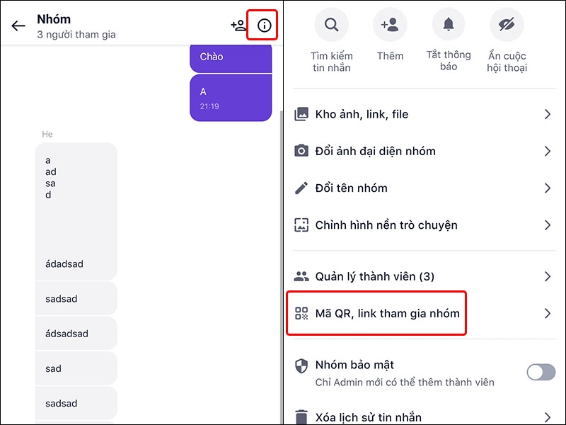Hướng dẫn cách lấy link chia sẻ nhóm chat trên Mocha