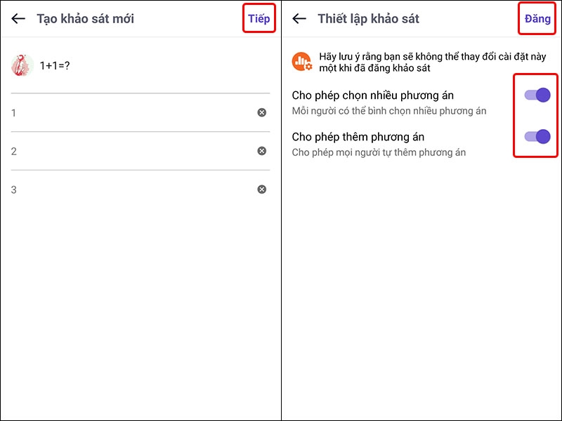 Cách tạo cuộc khảo sát trên ứng dụng Mocha