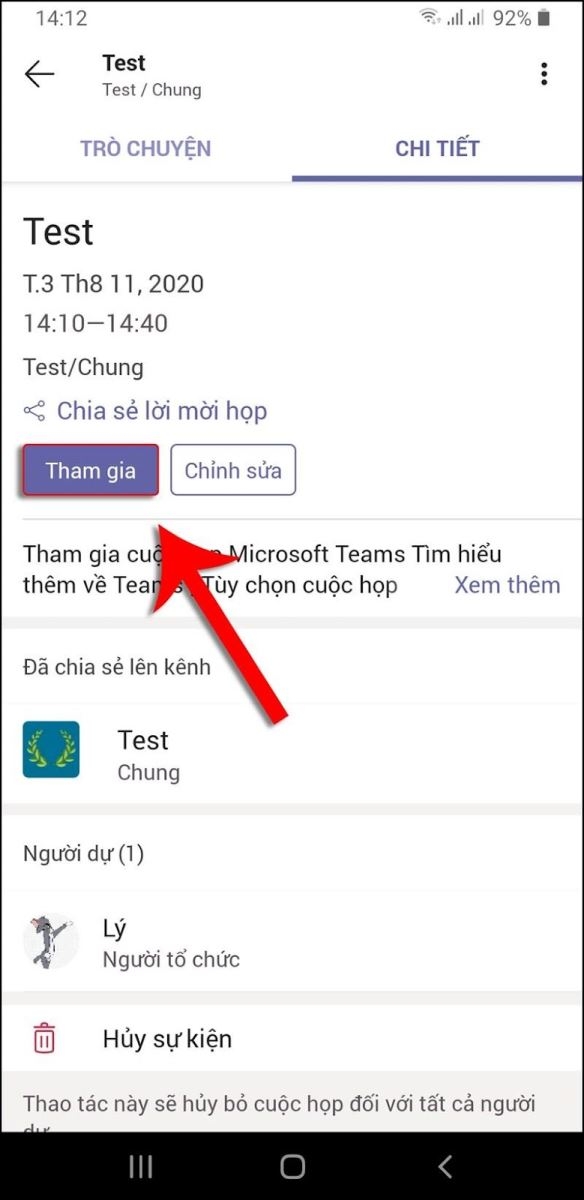 tạo cuộc họp trên Microsoft Teams