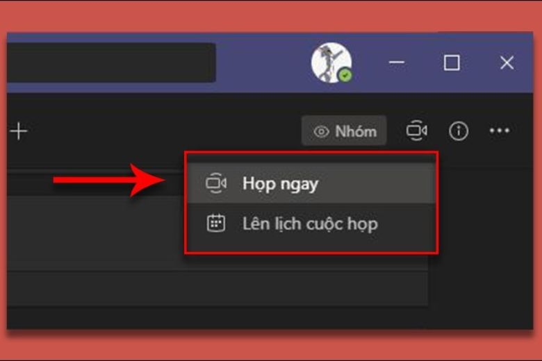 tạo cuộc họp trên Microsoft Teams