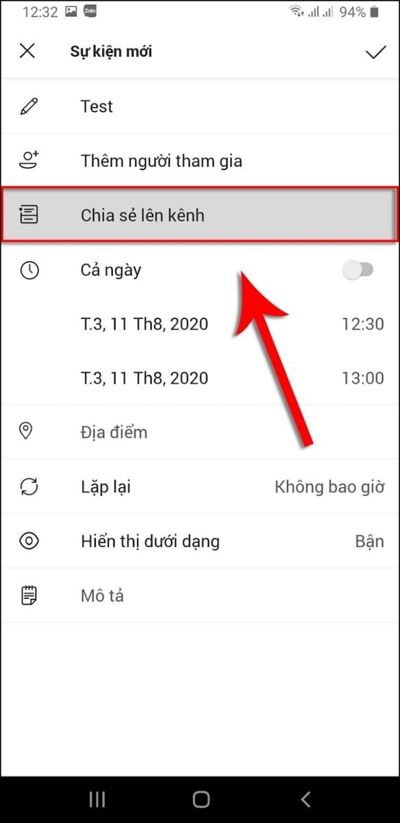 tạo cuộc họp trên Microsoft Teams
