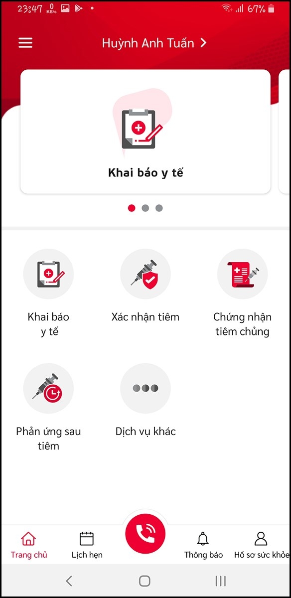 Giao diện chính của ứng dụng