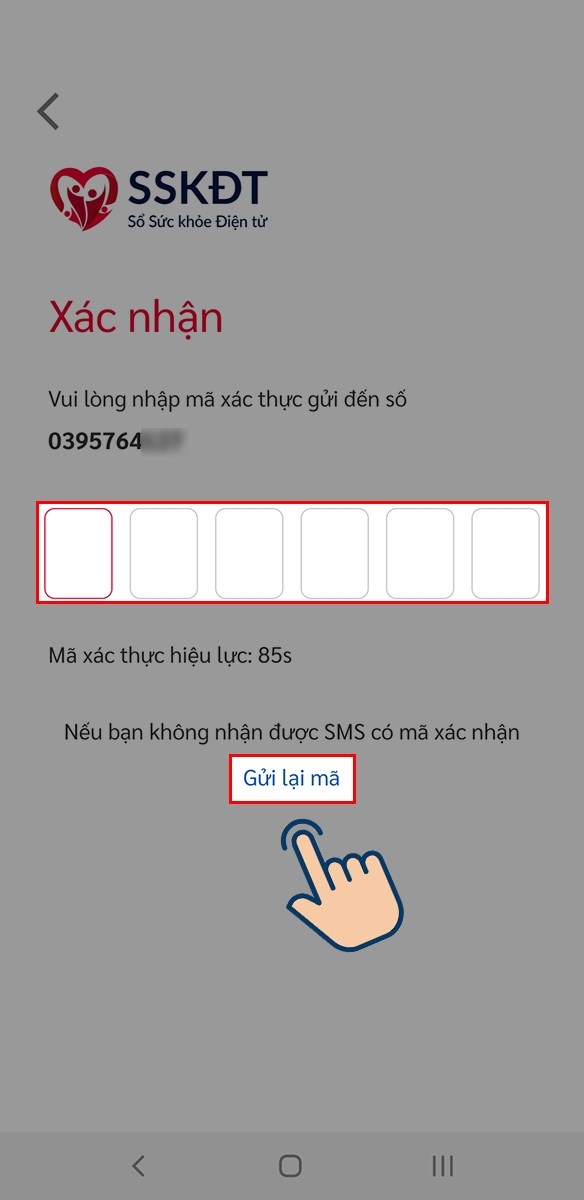 Nhập mã OTP để xác nhận