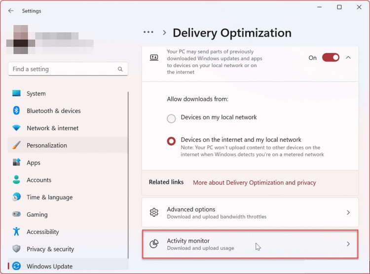 Hướng dẫn giới hạn băng thông khi cập nhật Windows 11 (10)