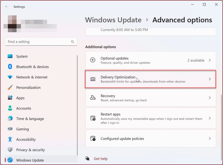 Hướng dẫn giới hạn băng thông khi cập nhật Windows 11 (3)