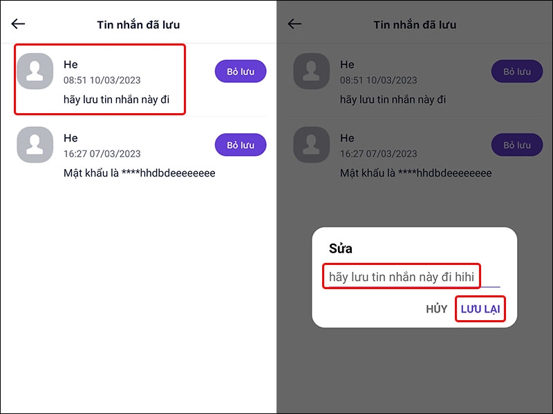 Hướng dẫn lưu tin nhắn trên ứng dụng Mocha