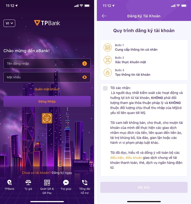 Đăng ký thẻ ATM online