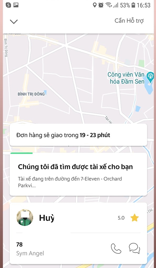 Chờ nhận hàng