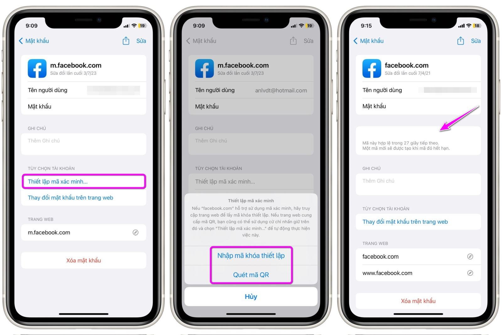 Cách tạo mã xác minh 2 bước trên iPhone