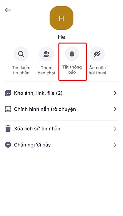 Cách tắt thông báo cuộc trò chuyện trên ứng dụng Mocha