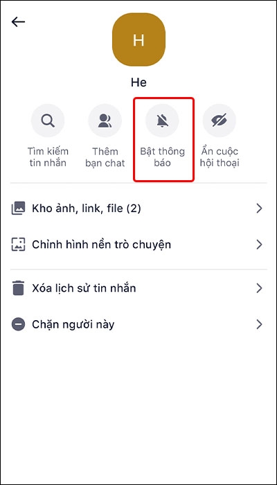 Cách tắt thông báo cuộc trò chuyện trên ứng dụng Mocha