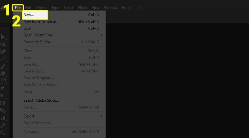 Tạo viền cho ảnh trong AI bằng công cụ Rectangle (Bước 1)