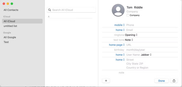 Hướng dẫn thêm, xóa và đồng bộ hóa danh bạ mới trên máy Mac (1)