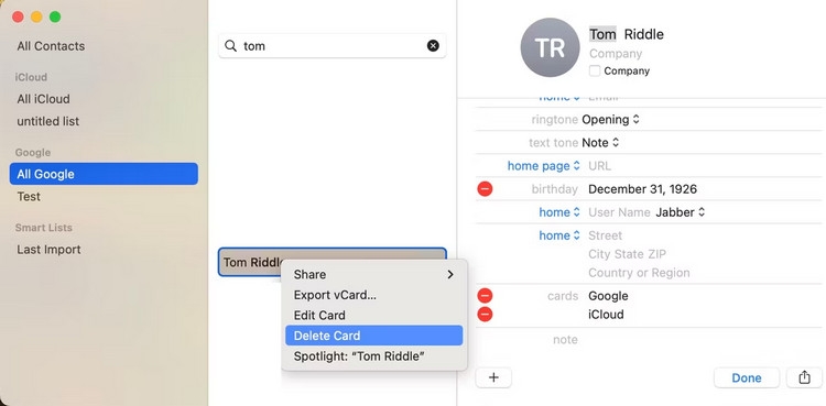 Hướng dẫn thêm, xóa và đồng bộ hóa danh bạ mới trên máy Mac (2)