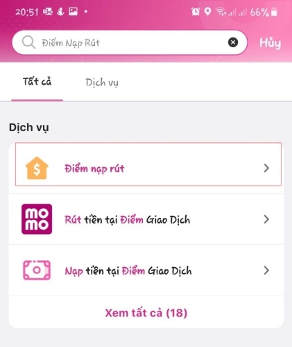 Cách nạp tiền vào MoMo hình 12
