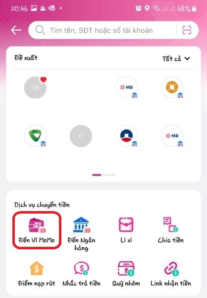 Cách nạp tiền vào MoMo hình 10