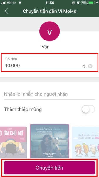 Cách nạp tiền vào MoMo hình 11
