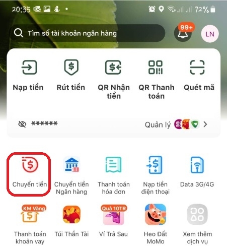 Cách nạp tiền vào MoMo hình 9