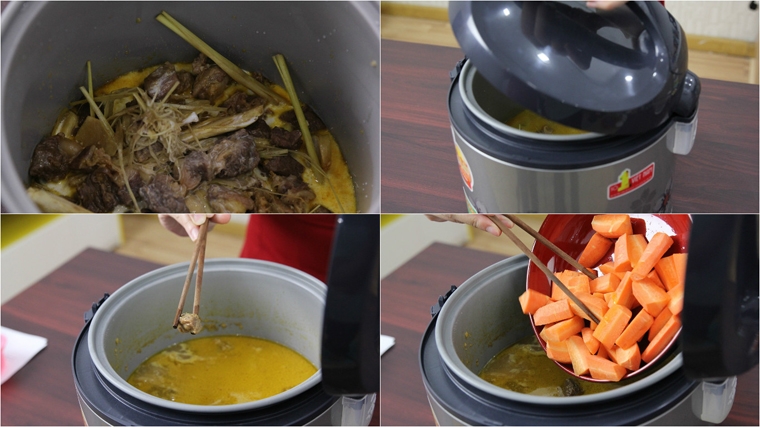 Hầm bò kho bằng nồi cơm điện