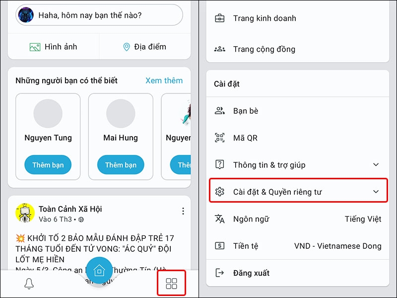 Cách bỏ chặn dùng Hahalolo trên điện thoại