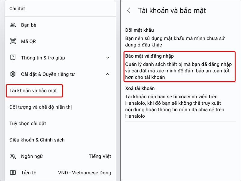 Cách đăng xuất tài khoản Hahalolo từ xa bằng điện thoại