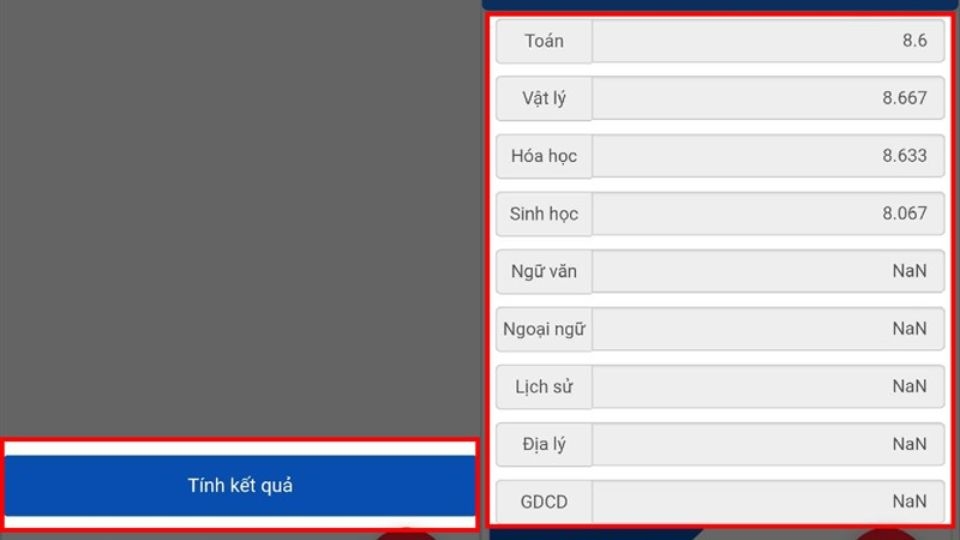 Xem kết quả